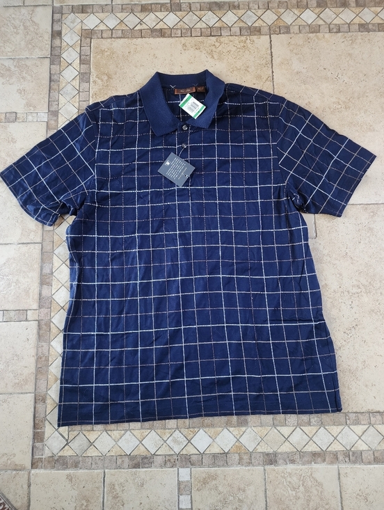 Tasso Elba Other - Tasso Elba Navy Windowpane Polo
